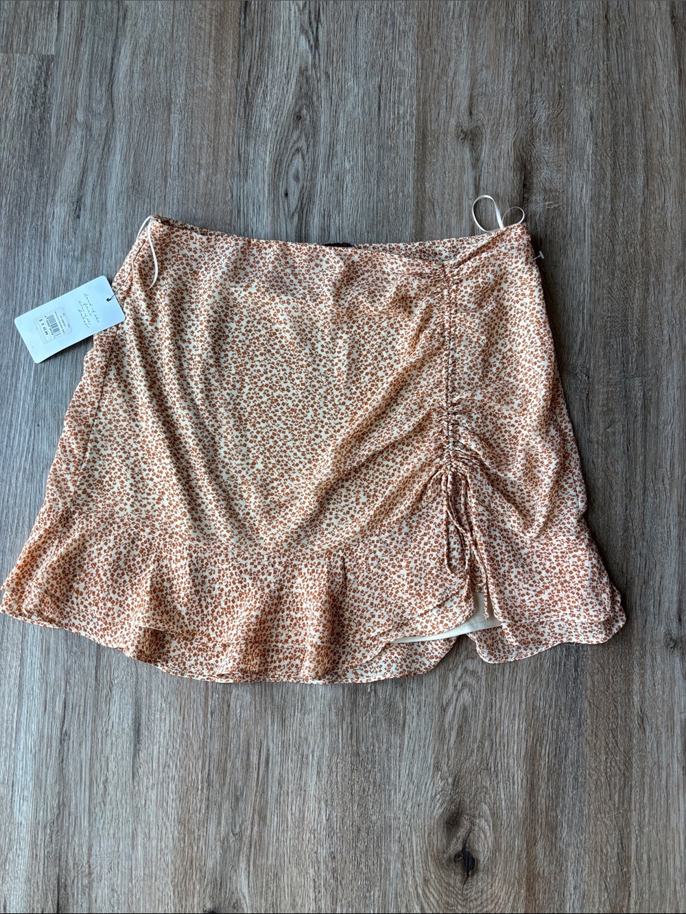 💛2 for $15! Cotton Candy Peach Floral Ruffle Mini Skirt